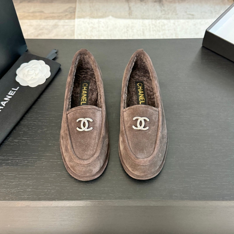 Ch*el leather shoes